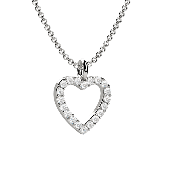 Eros pendente cuore Oro e diamanti
