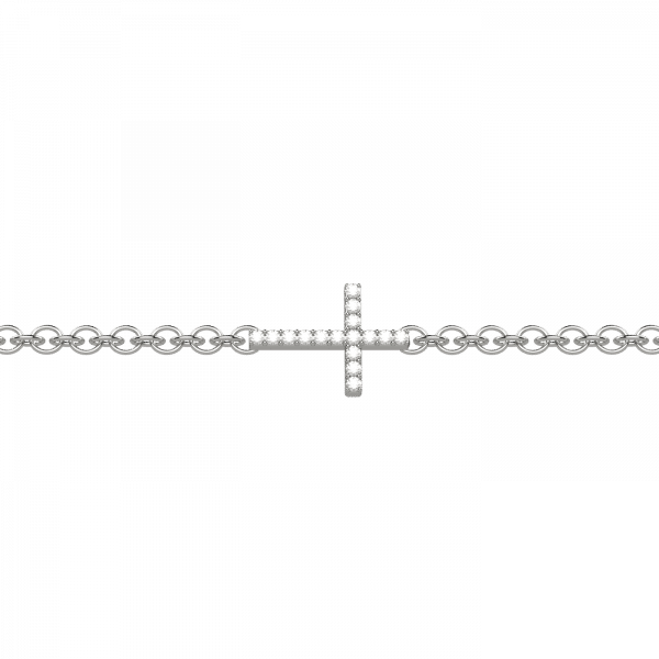 Crucis bracciale con croce Oro e diamanti