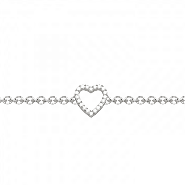 Eros bracciale con cuore Oro e diamanti