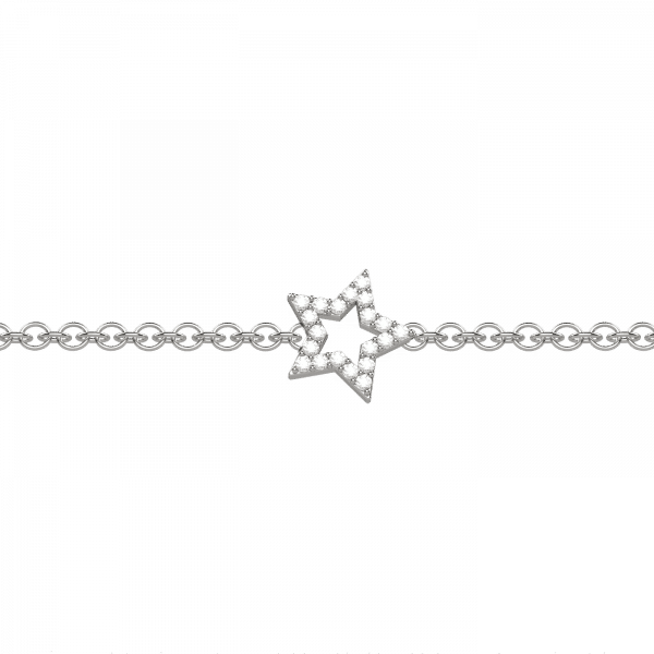 Star bracciale con stella Oro e diamanti