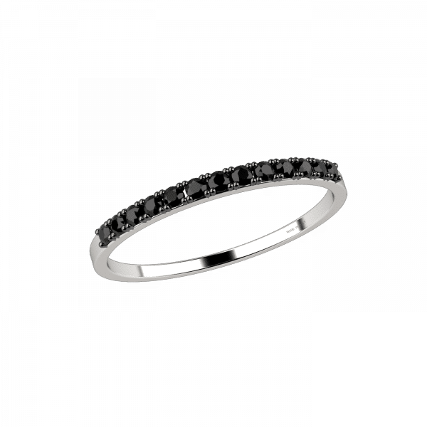 Purity Black anello con diamanti neri in oro 18KT