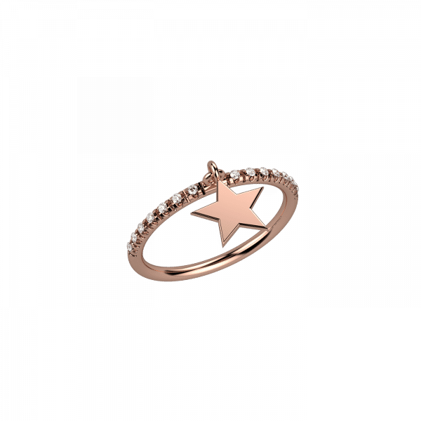 Sign anello stella diamanti in oro 18KT