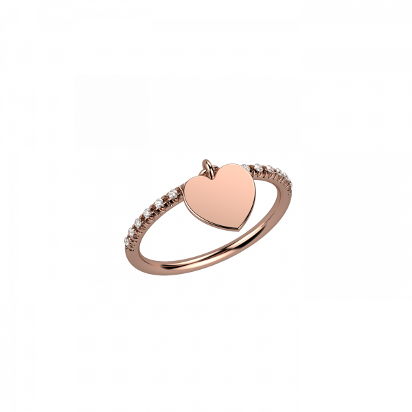 Sign anello con cuore diamanti in oro 18KT