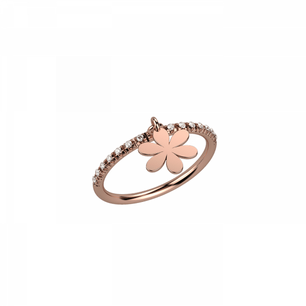 Sign anello fiore diamanti in oro 18KT
