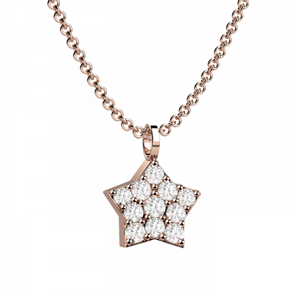 Symbols pendente stella Oro 18KT e diamanti