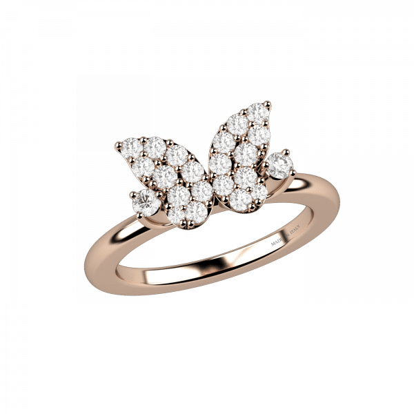 Symbols anello farfalla in oro 18KT e diamanti