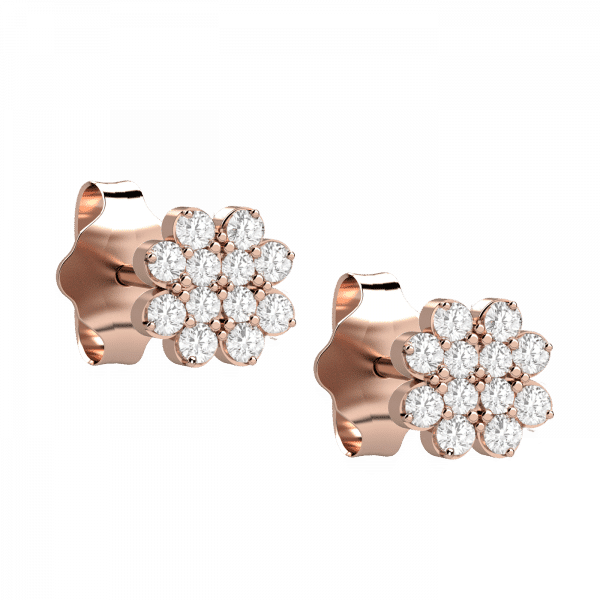Symbols orecchini fiore diamanti in Oro 18KT