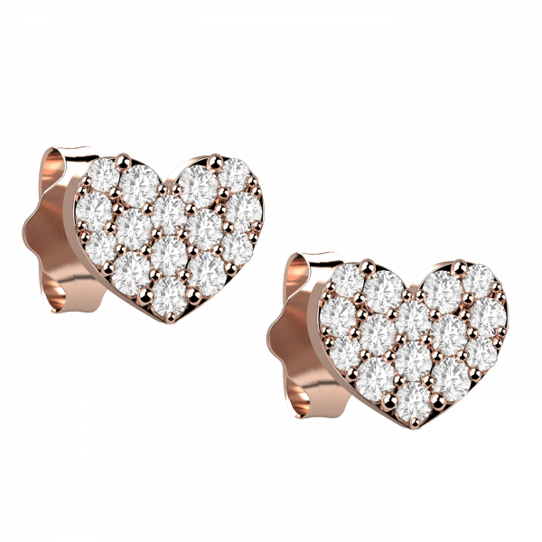 Symbols orecchini cuore diamanti in Oro 18KT
