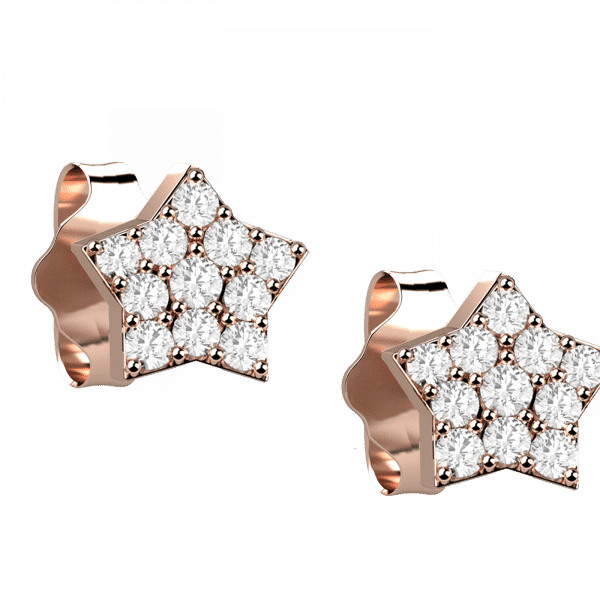 Symbols orecchini stella diamanti in Oro 18KT