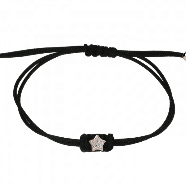 Knot bracciale in tessuto stella Oro 18KT e diamanti