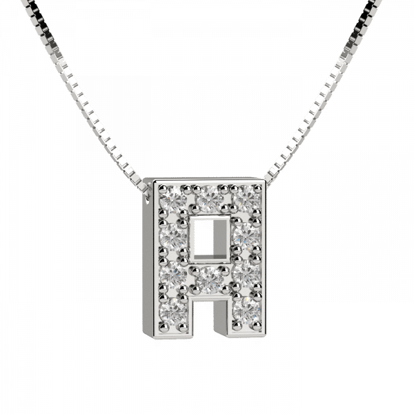Shiny collana Oro con lettera A e diamanti
