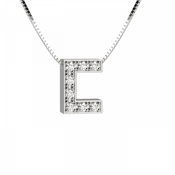 Shiny collana Oro con lettera C e diamanti