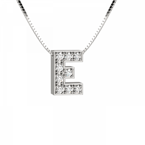 Shiny collana Oro con lettera E e diamanti