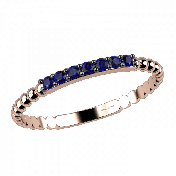 Infinity anello con zaffiri in oro 18KT