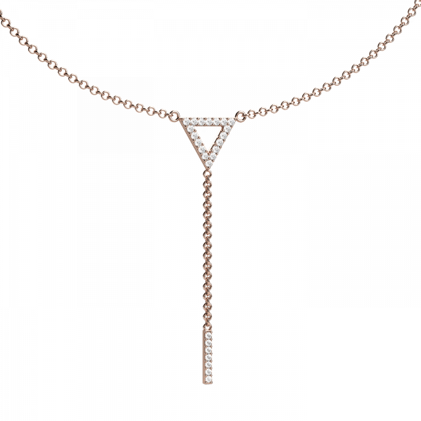 Forever collana triangolo diamanti in Oro 18KT