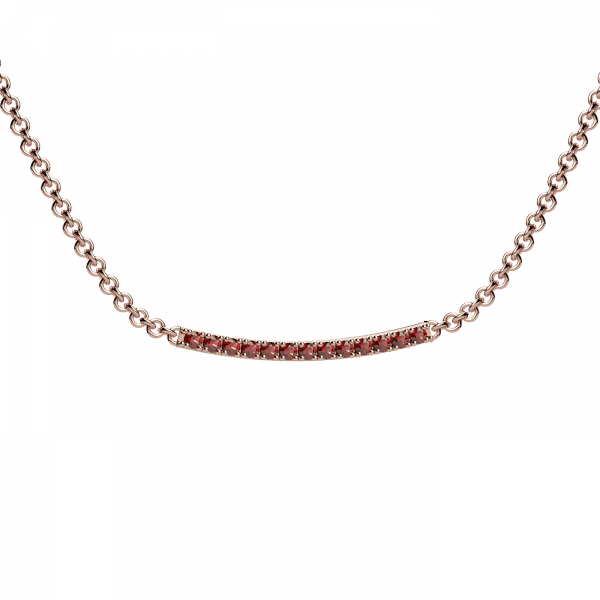 Icon collana con barretta in Oro 18KT e rubini