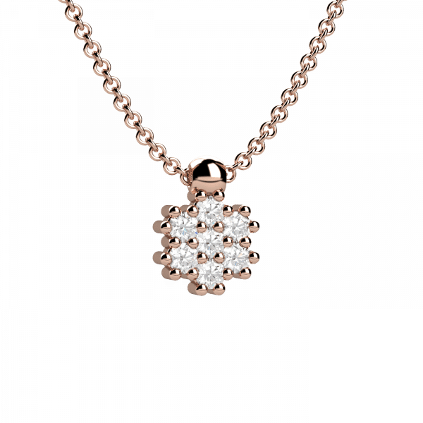 Spring collana fiore diamanti in Oro 18KT