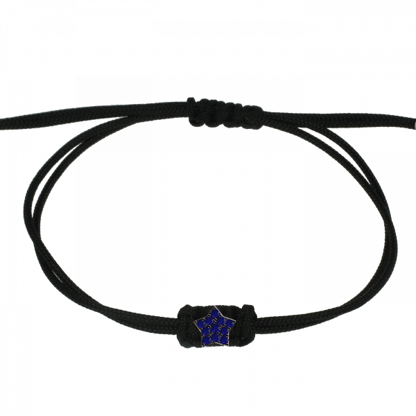 Bright bracciale in corda con stella zaffiri in Oro 18KT