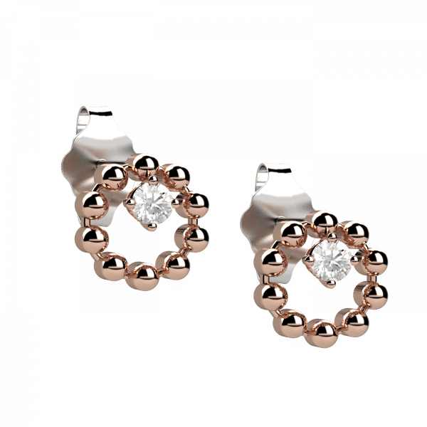 Bubbles orecchini cercio con diamante in Oro 18KT