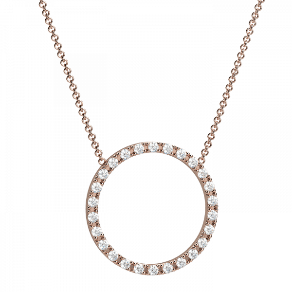 Rare collana cerchio con diamanti in Oro 18KT