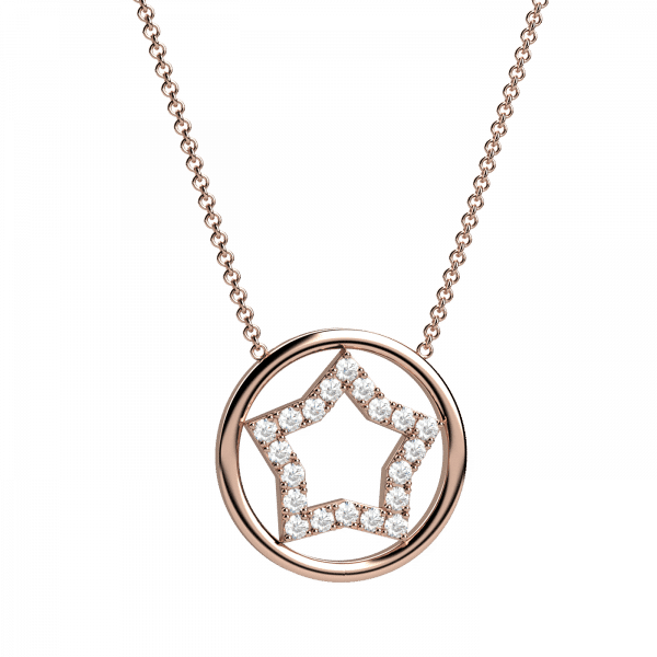 Endlessly collana cerchio stella in diamanti Oro 18KT