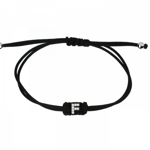 Sporty Chic bracciale con lettera F Oro 18KT e diamanti