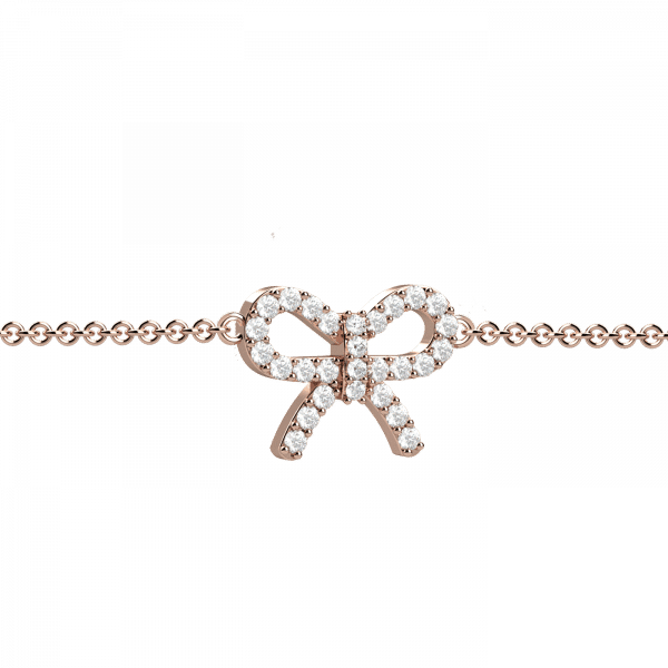 Miss Ellis bracciale fiocco diamanti in Oro 18KT