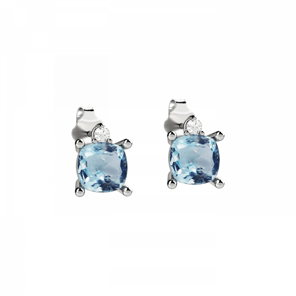 Bright core orecchini acquamarina in Oro bianco 18KT