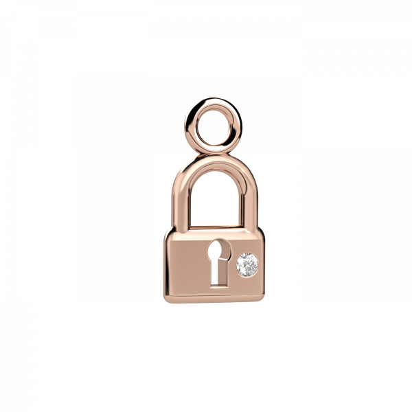 Little ones charms lucchetto Oro 18KT e diamante