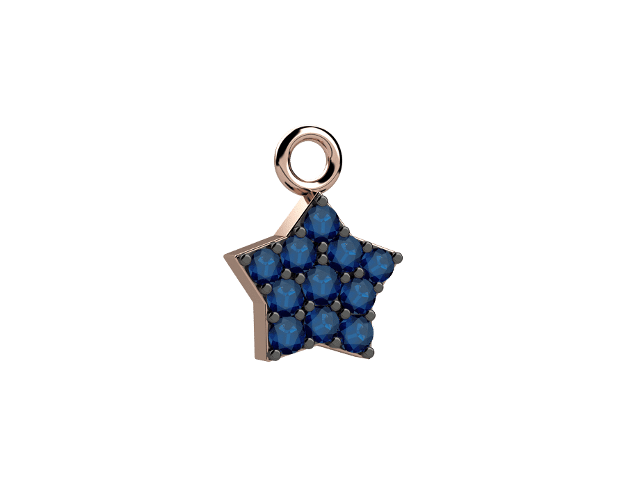 Little ones charms stella Oro 18KT e zaffiri