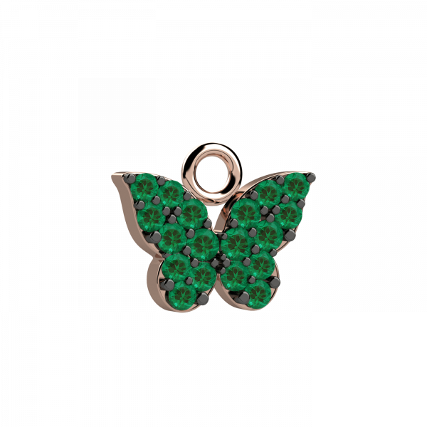 Little ones charms farfalla Oro 18KT e tsavorite