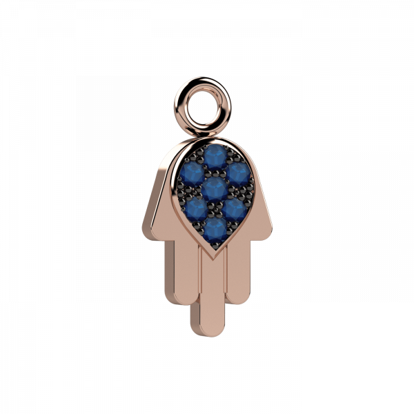 Little ones charms mano di fatima Oro 18KT e zaffiri