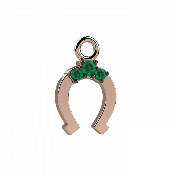 Little ones charms ferro di cavallo Oro 18KT e tsavorite