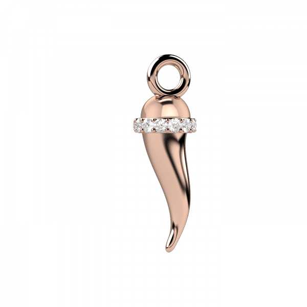Little ones charms corno Oro 18KT e diamanti