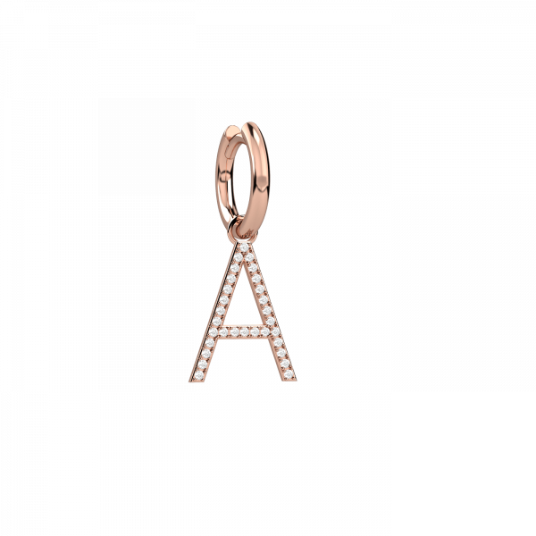 Inevitable orecchino lettera A Oro 18KT e diamanti