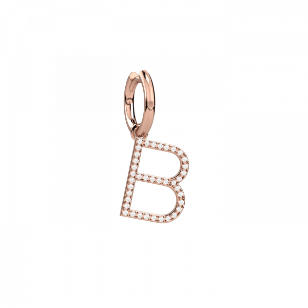 Inevitable orecchino lettera B Oro 18KT e diamanti