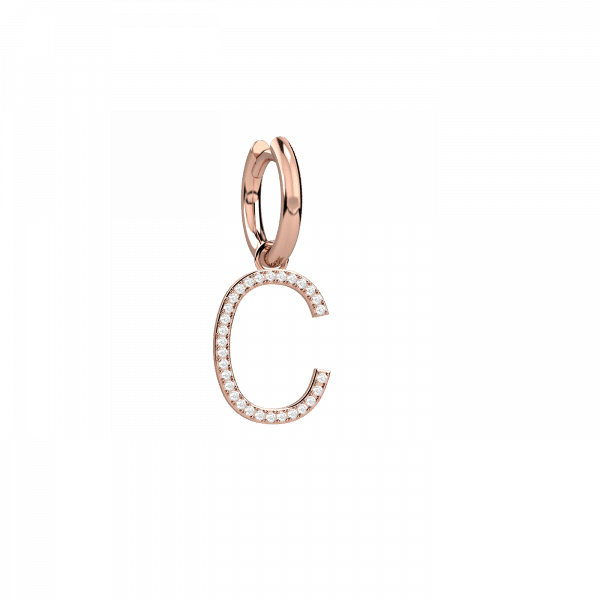 Inevitable orecchino lettera C Oro 18KT e diamanti