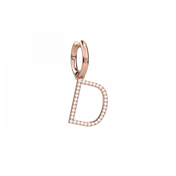 Inevitable orecchino lettera D Oro 18KT e diamanti
