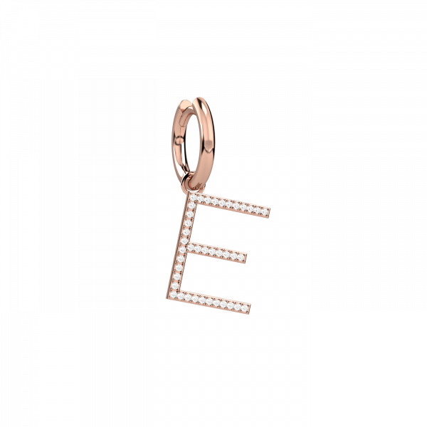 Inevitable orecchino lettera E Oro 18KT e diamanti