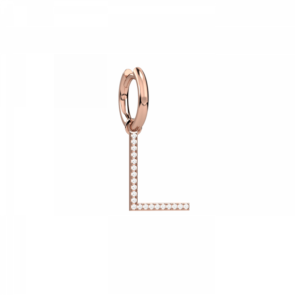 Inevitable orecchino lettera L Oro 18KT e diamanti