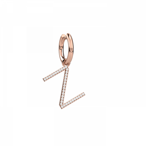 Inevitable orecchino lettera Z Oro 18KT e diamanti