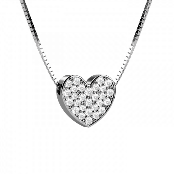 Easy collana cuore Oro 18KT e diamanti