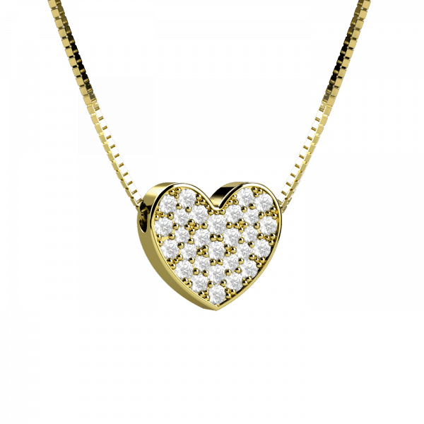 Easy collana cuore Oro 18KT e diamanti