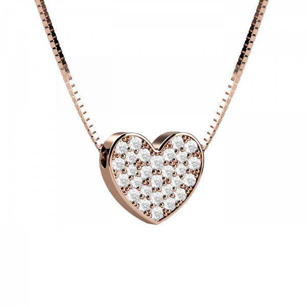 Easy collana cuore Oro 18KT e diamanti