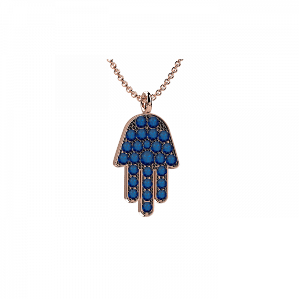 Easy collana mano di fatima Oro 18KT e zaffiri