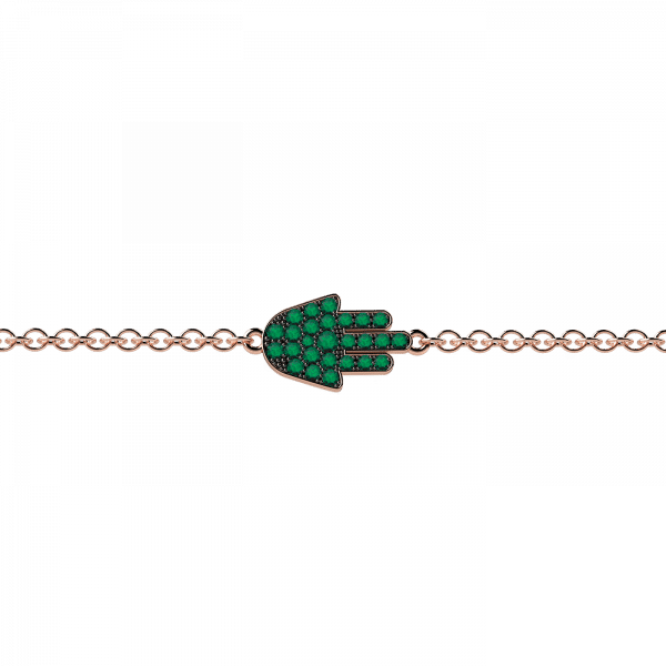 Easy bracciale mano di fatima Oro 18KT e tsavorite