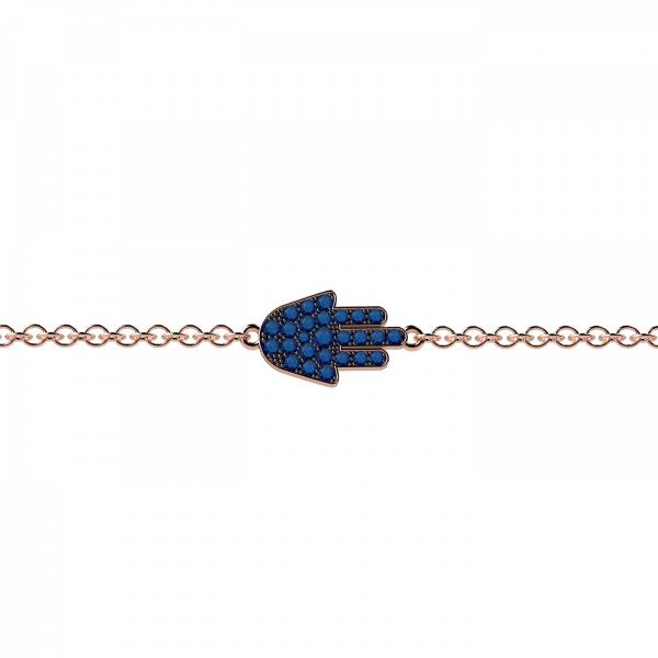 Easy bracciale mano di fatima Oro 18KT e zaffiri