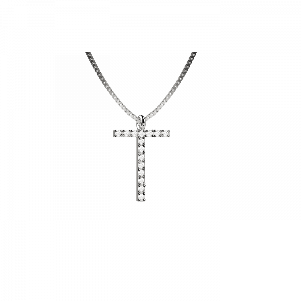 Lighter collana lettera T in Oro 18KT e diamanti