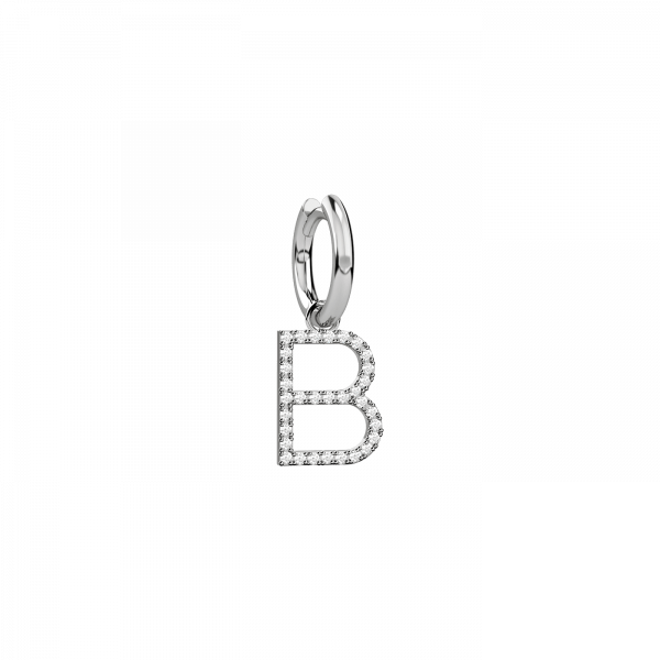 Lighter orecchino lettera B in Oro 18KT e diamanti