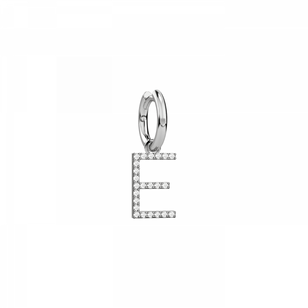Lighter orecchino lettera E in Oro 18KT e diamanti
